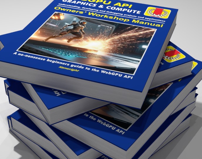WebGPU API - Owners' Workshop Manual (Beginners Onwards) on a shelf